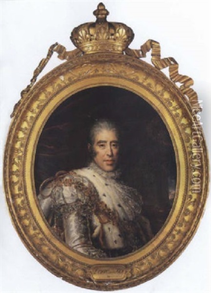 Portrait Du Roi Charles X Oil Painting - Francois Pascal Simon Gerard