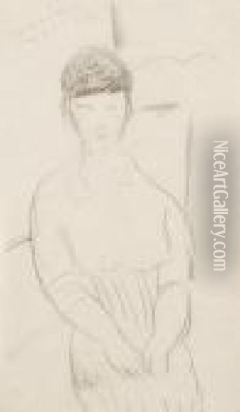 Angele Mikcele Oil Painting - Amedeo Modigliani