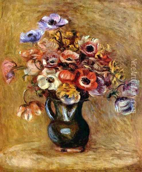 Anemones 3 Oil Painting - Pierre Auguste Renoir