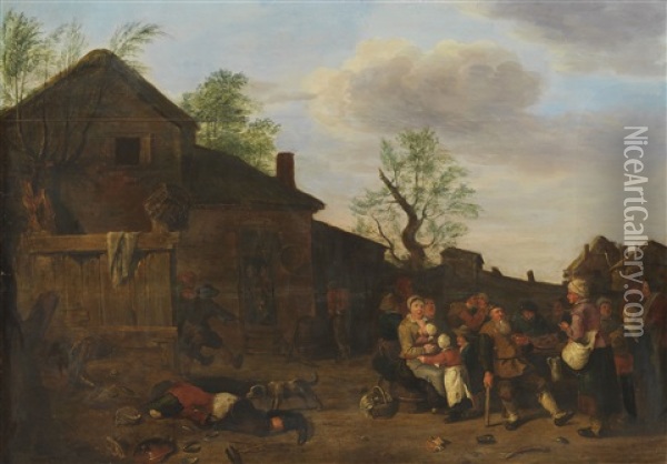 Bauernfest Oil Painting - Pieter de Bloot