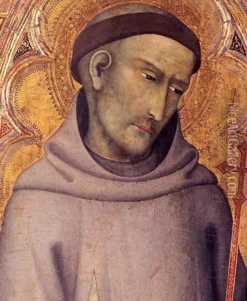 St Francis of Assisi (detail) Oil Painting - di Vanni d'Andrea Andrea