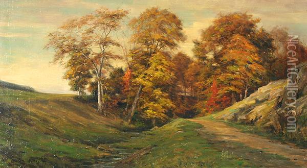 Fifth Hole At Sleepy Hollow Golf Club Oil Painting - Louis Aston Knight