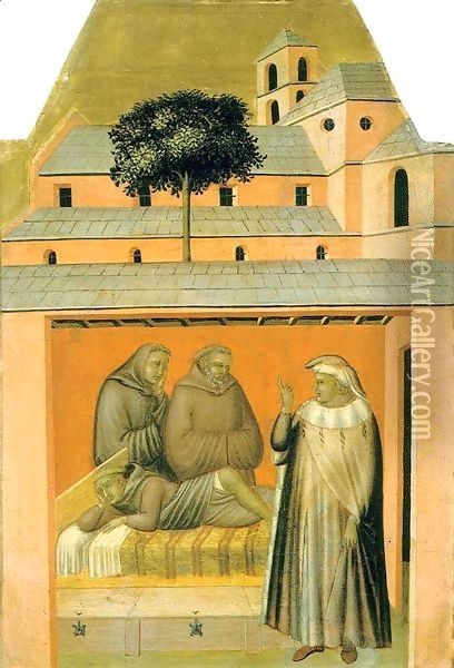 Vallombrosian Monk Oil Painting - Pietro Lorenzetti