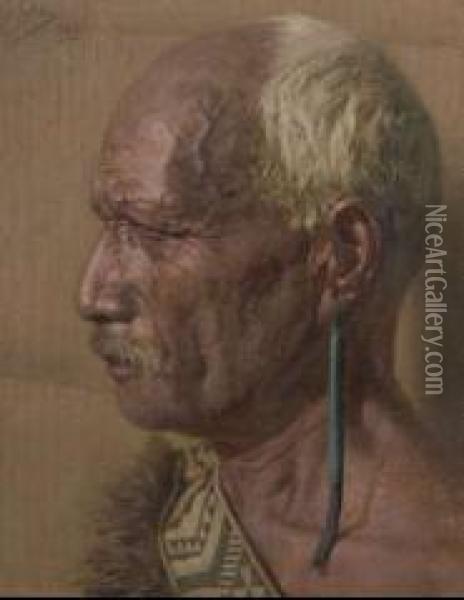 Mita Taupopoki Oil Painting - Charles Frederick Goldie