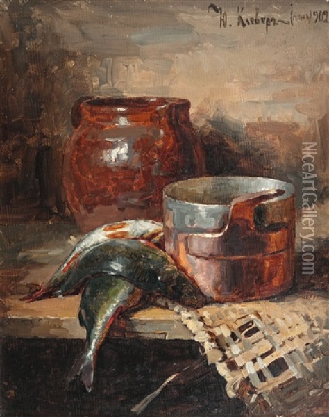 Still Life Oil Painting - Yuliy Yulevich Klever the Younger