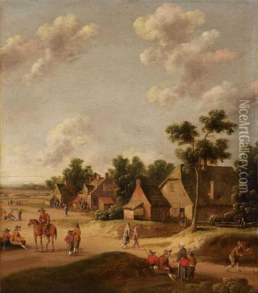 Hollandisches Dorfleben Oil Painting - Joost Cornelisz. Droochsloot