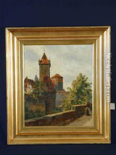 Turme In Nurnberg Oil Painting - August Fischer