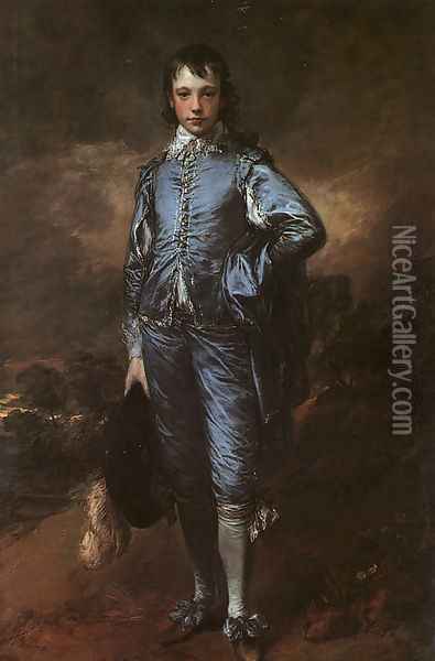 Portrait of Jonathan Buttall (The Blue Boy) 1770 Oil Painting - Thomas Gainsborough