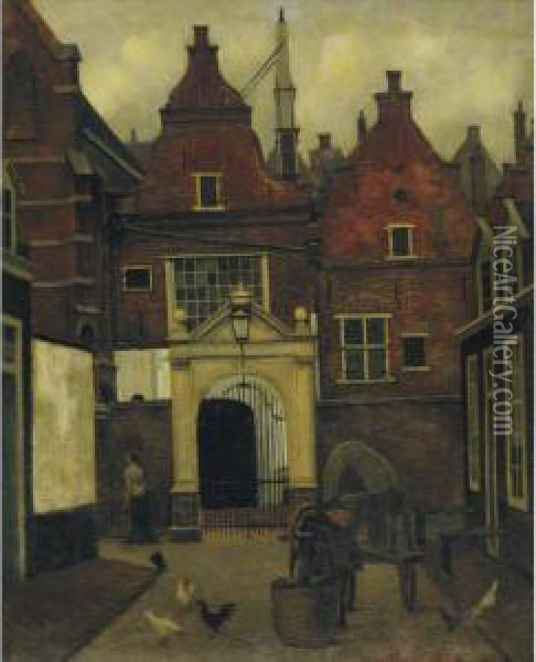 Street In Holland Oil Painting - Eduard Karsen