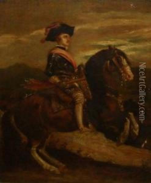 Portrait Of Philip Iv On Horseback Oil Painting - Diego Rodriguez de Silva y Velazquez