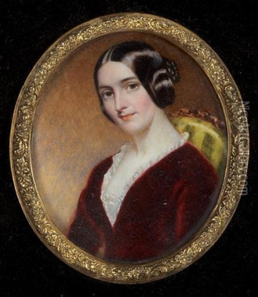 Portrait Of Polly Stuart Webb Vincent Oil Painting - James Reid Lambdin