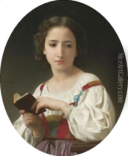 Le Livre D'Heures Oil Painting - William-Adolphe Bouguereau