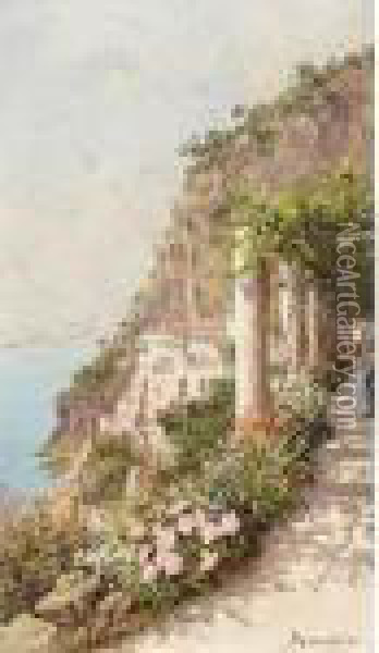 Albergho Dei Cappucini, Amalfi Oil Painting - Antonietta Brandeis