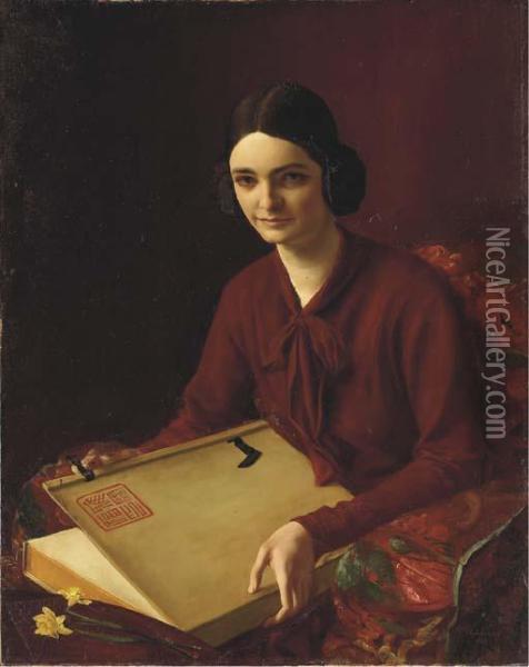 Portrait Of Anita Lopez Oil Painting - Alexander Evgenievich Yakovlev