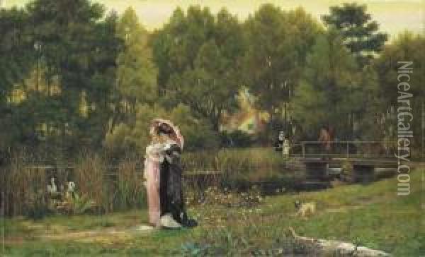 The Love Letter Oil Painting - Arthur Langley Vernon