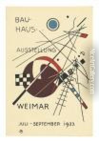 Postkarte Fur Die Bauhaus-ausstellung. Oil Painting - Wassily Kandinsky