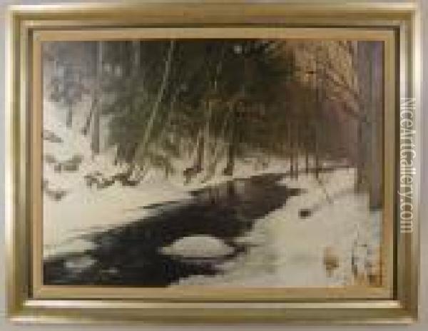 Wilton Creek Oil Painting - Henry Thomson