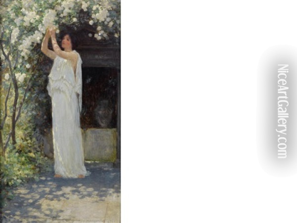 Springtime Oil Painting - William Henry Margetson