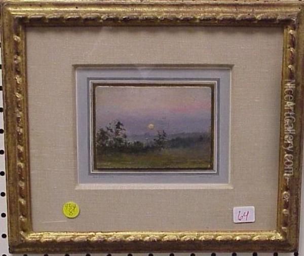 Sunrise At Johnson's Oil Painting - Leonard Ochtman
