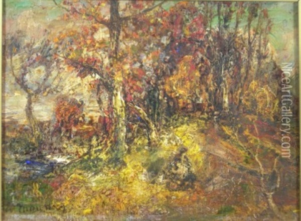 Autumnal Colors Oil Painting - William Mouncey