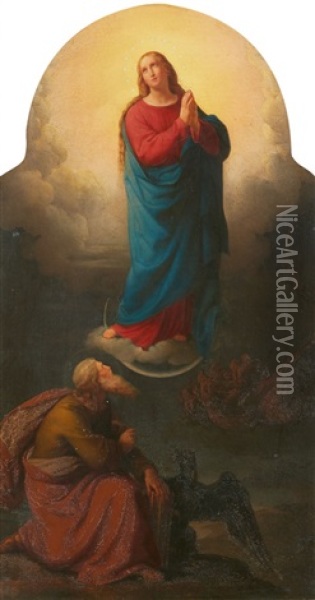 Maria Immaculata Oil Painting - Leopold Kupelwieser