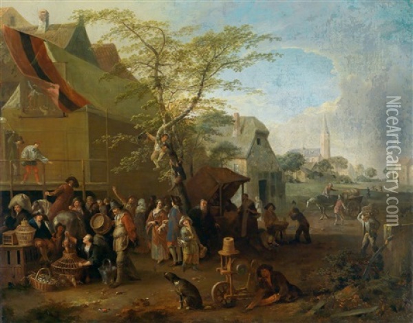 Dorfliche Marktszene Oil Painting - Joost Cornelisz. Droochsloot