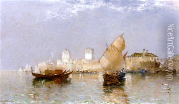 San Nicolo On The Lido, Venice Oil Painting - Arthur Joseph Meadows