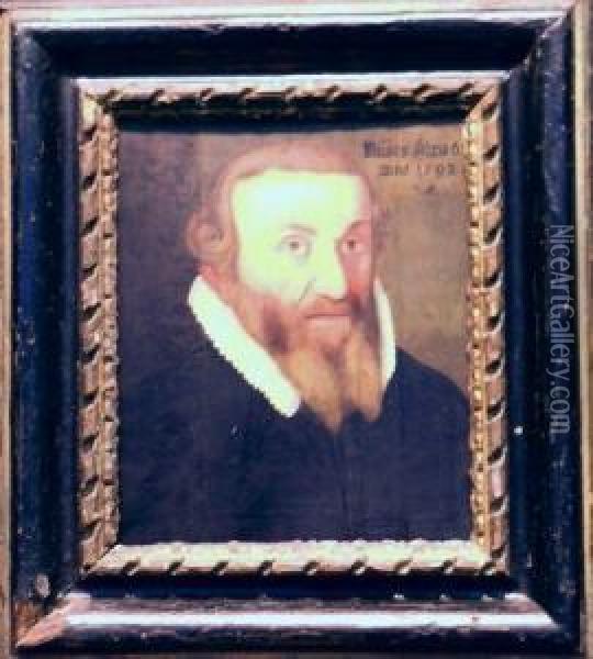 Portrait Of A Man
Inscribed Oil Painting - Simon Luttichuys