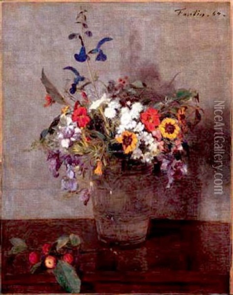 Fleurs Diverses Oil Painting - Henri Fantin-Latour