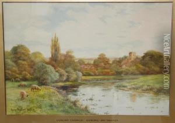 Goring Church, Goring-on-thames Oil Painting - George Oyston