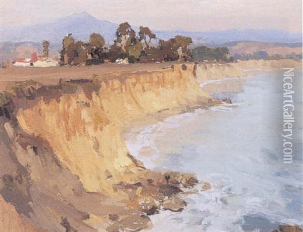 Along Shore Oil Painting - Frank Howard Marshall