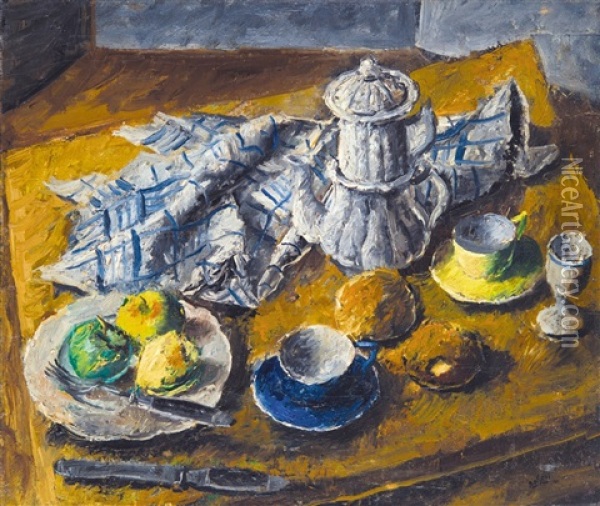 Still Life With Coffee Pot Oil Painting - Andor Basch