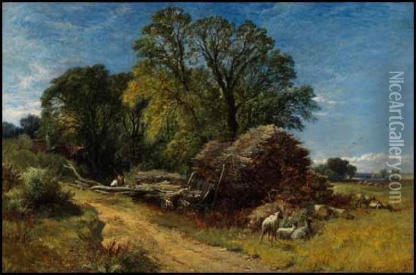 A Sketch From Nature Oil Painting - Henry John Boddington