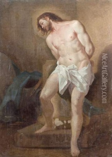 Christ A La Colonne Oil Painting - Corrado Giaquinto