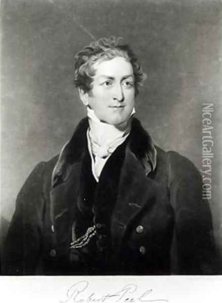 Portrait of Sir Robert Peel 1788-1850 2 Oil Painting - Sir Thomas Lawrence