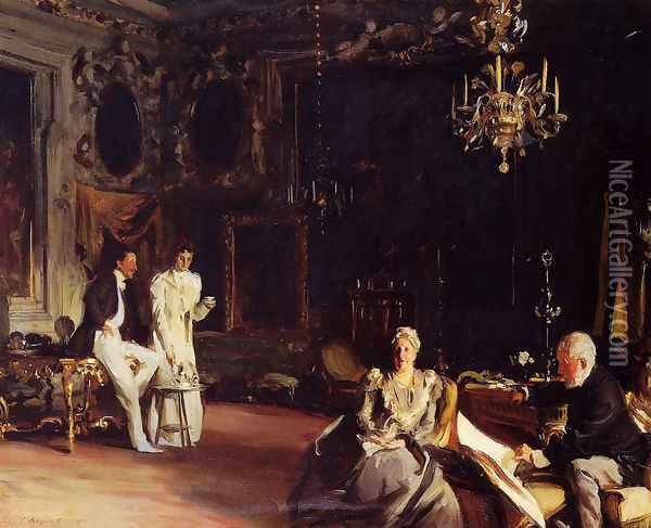 An Interior in Venice Oil Painting - John Singer Sargent