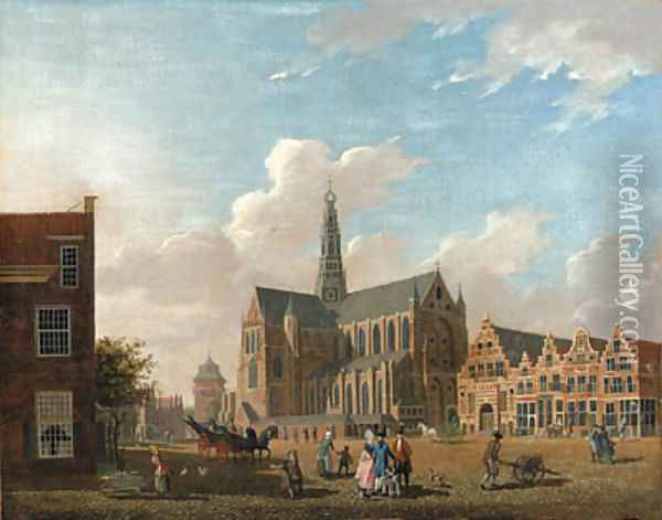 A view of St. Bavo's Cathedral Oil Painting - Isaak Ouwater
