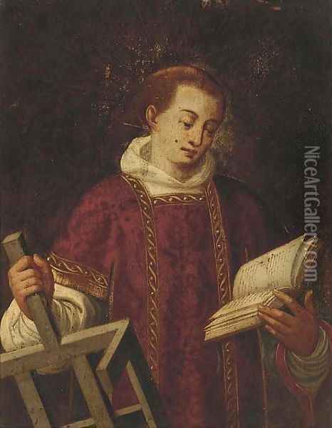 Saint Lawrence Oil Painting - Useppe (d'Arpino) Cesari (Cavaliere)