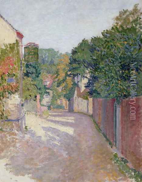 Village Lane Oil Painting - Spencer Frederick Gore