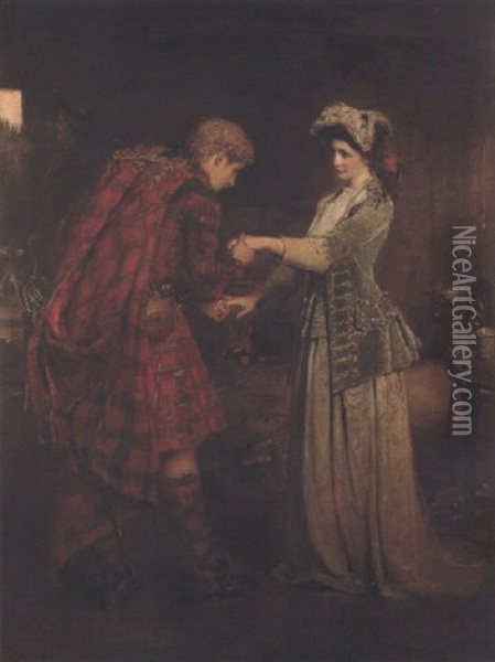 Flora Macdonald's Farewell To Prince Charlie Oil Painting - George Williams Joy