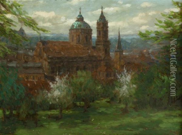 Blick Auf Die Kleinseitner Nikolauskirche Oil Painting - Stanislav Feikl