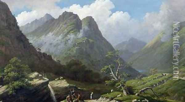 A Highland Landscape Oil Painting - John Knox