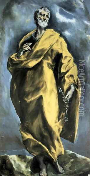 Saint Peter 1610-13 Oil Painting - El Greco (Domenikos Theotokopoulos)