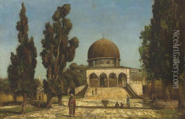 Temple Mount, Jerusalem Oil Painting - Edwin Lord Weeks