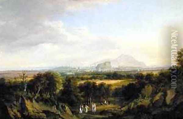 A View of Edinburgh from the West 1822-26 Oil Painting - Alexander Nasmyth