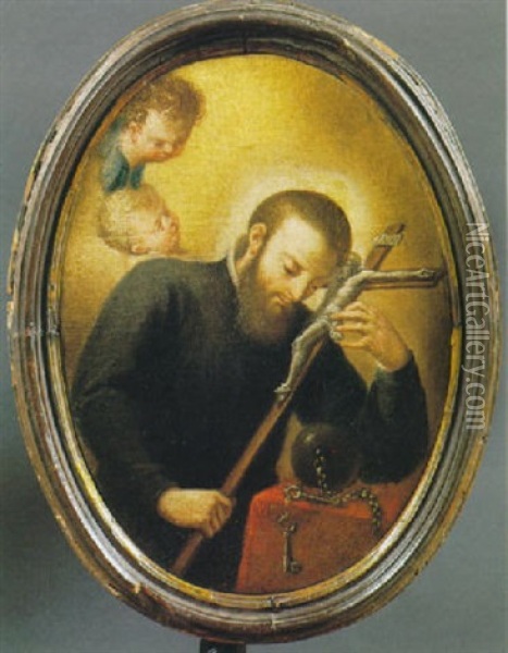 S. Giovanni Di Matha In Preghiera Oil Painting - Gaetano Lapis