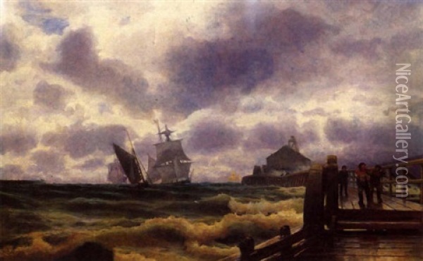 Nordische Kuste Oil Painting - Joseph Wilhelm Pero