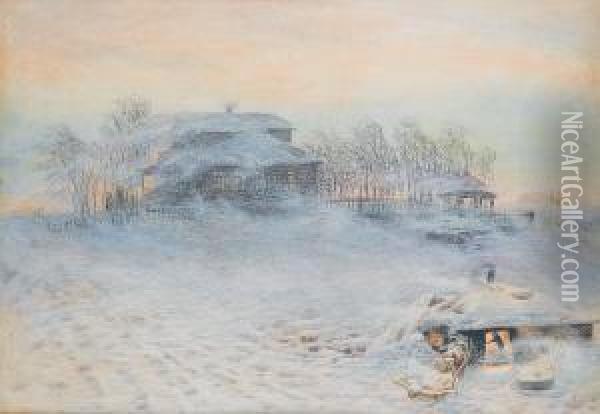 The Blizzard Oil Painting - Apollinarii Mikhailovich Vasnetsov
