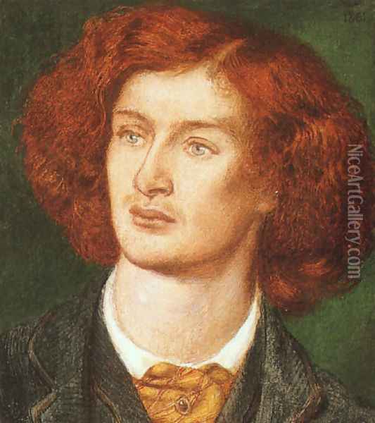 Portrait of Algernon Swinburne 1861 Oil Painting - Dante Gabriel Rossetti