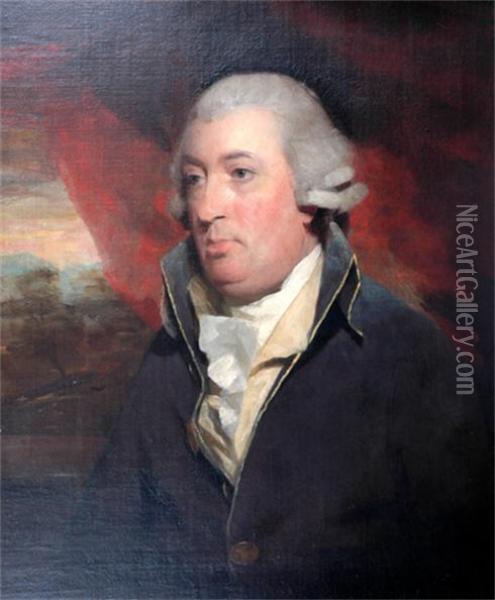 Portrait Head And Shoulders Alex Wight Esq. F.s.a Oil Painting - Sir Henry Raeburn
